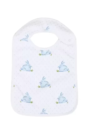 Blue Bunnies Baby Feeding Bib